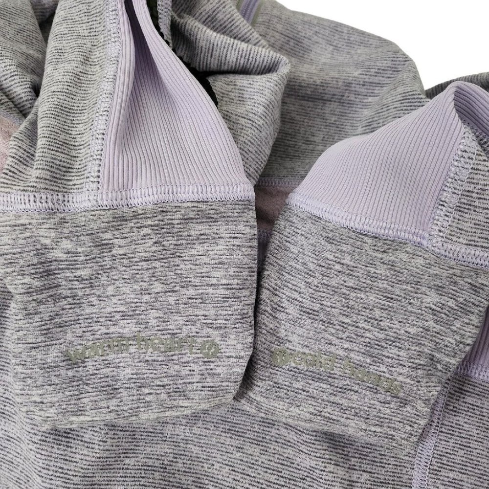 Lululemon Sweater 8 Womens Run Full Tilt Pullover 1/4 Zip Lavendar Heathered Gym - Picture 12 of 15